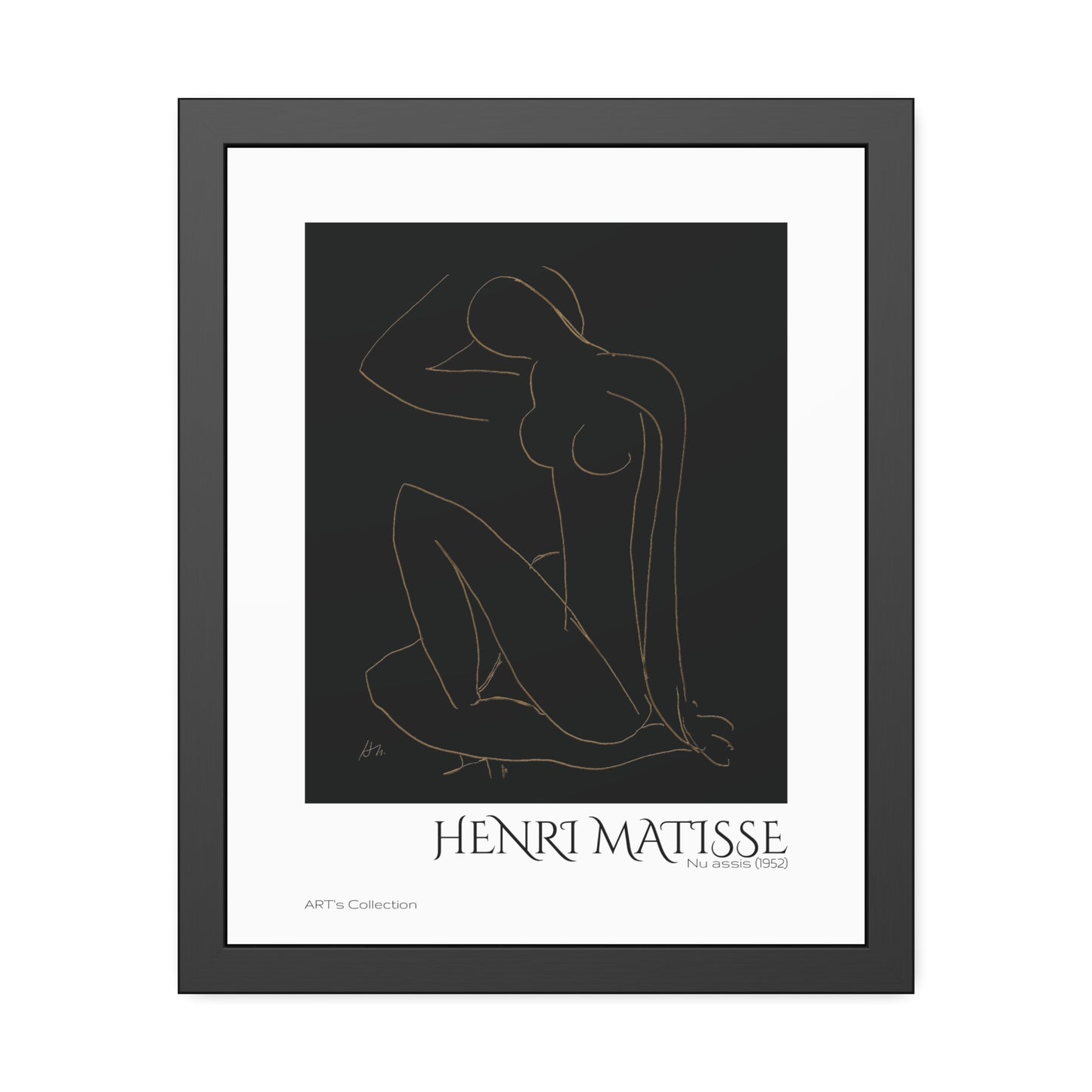 Nu assis (1952) by Henri Matisse version imposition / Affiche Encadrée série ART's Collection