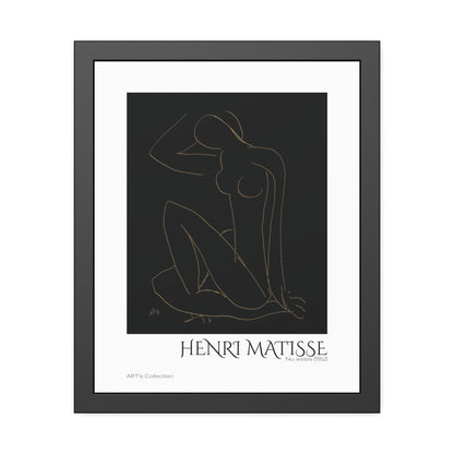 Nu assis (1952) by Henri Matisse version imposition / Affiche Encadrée série ART's Collection