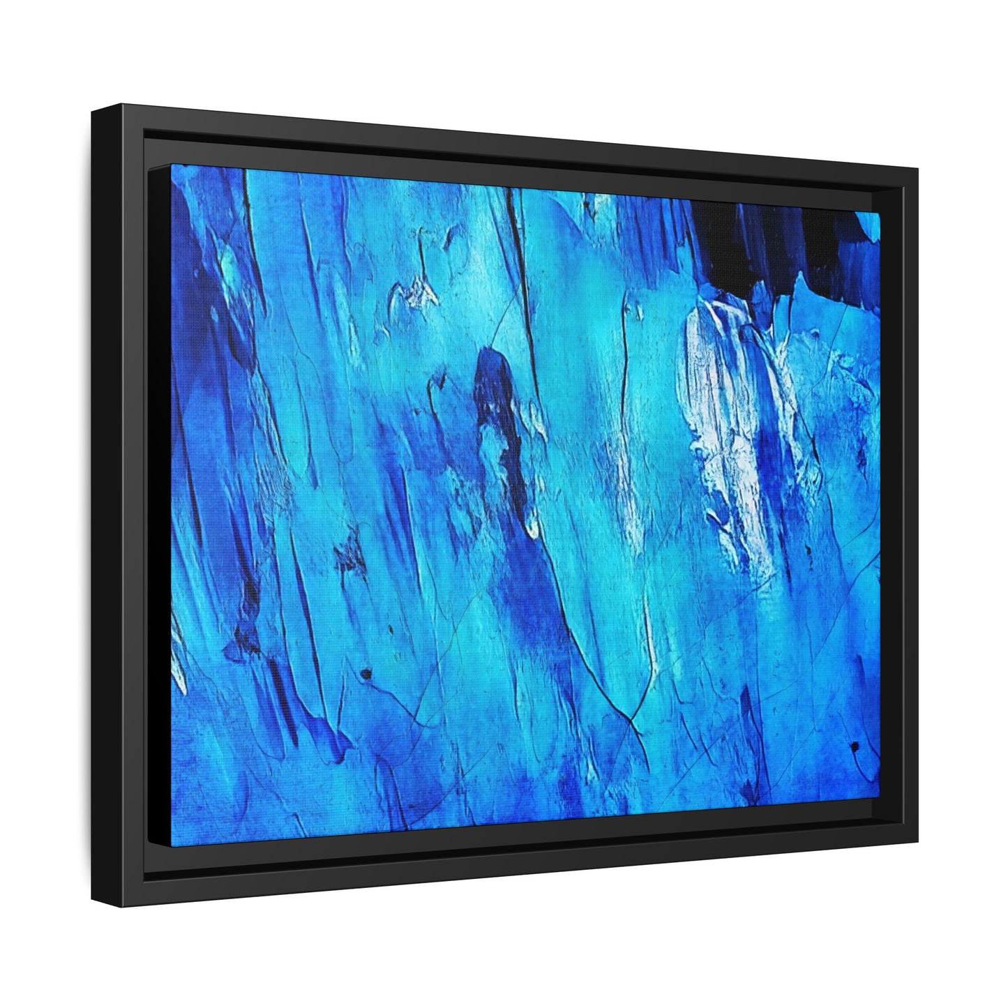 Tableau Intemporel Bleu Electrique "Série Sign Collections" / Toile encadrée sur caisse américaine