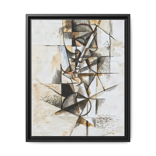 Cubist head (c. 1914) by Antonin Procházka / Toile encadrée sur caisse américaine