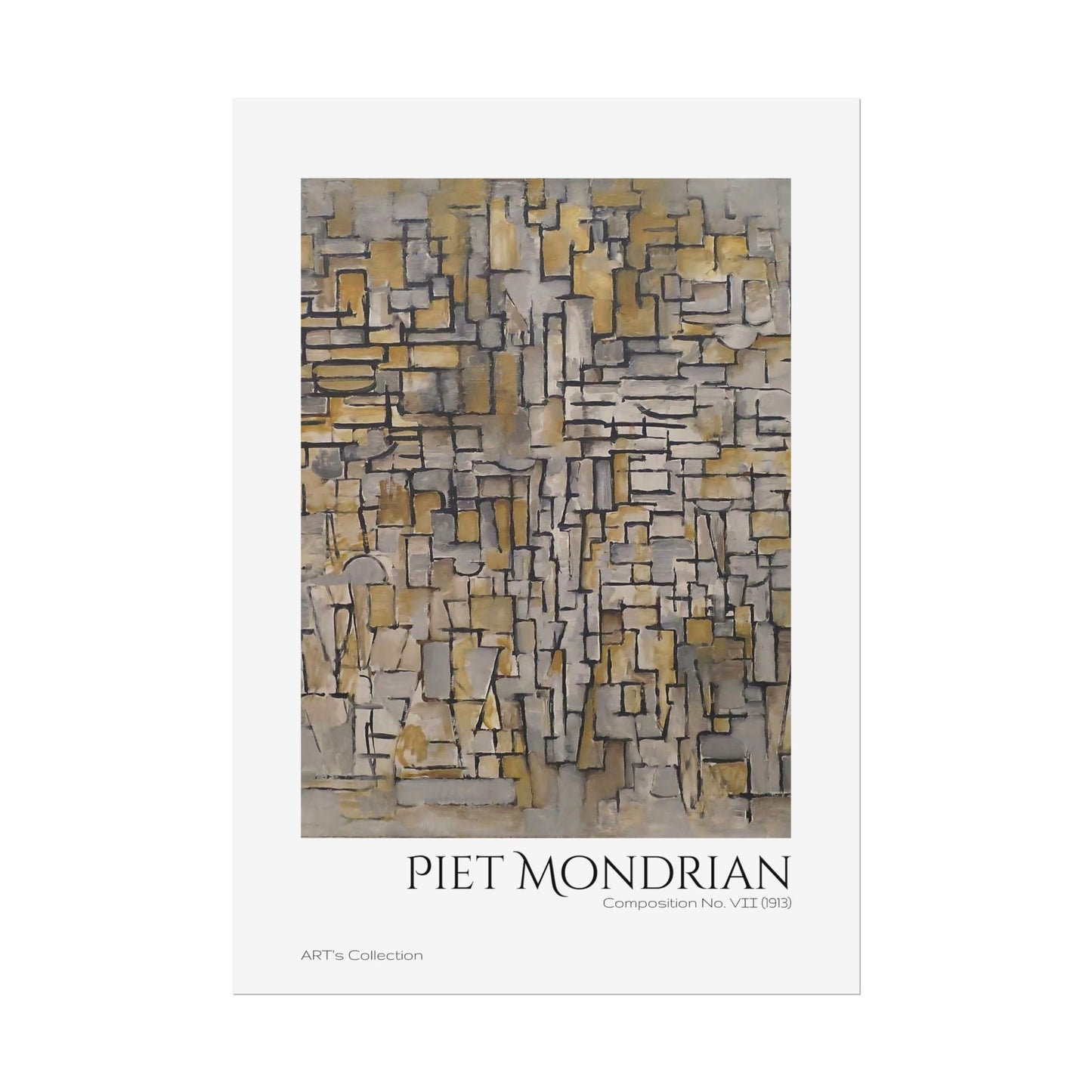 Tableau No. 2, Composition No. VII (1913) by Piet Mondrian / Affiche imprimée - Série ART's Collection