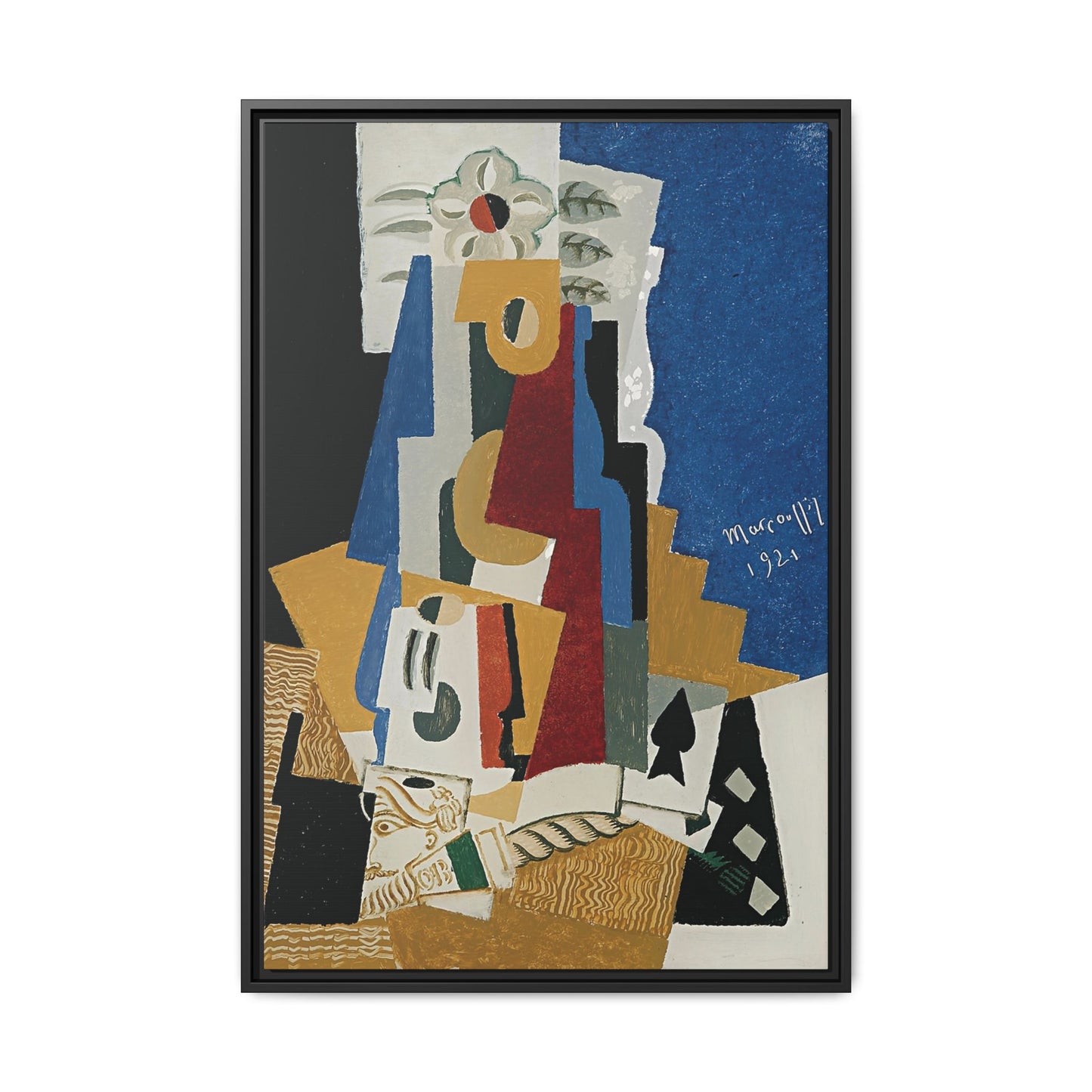 Nature Morte à L'as De Pique by Louis Marcoussis / Toile encadrée sur caisse américaine