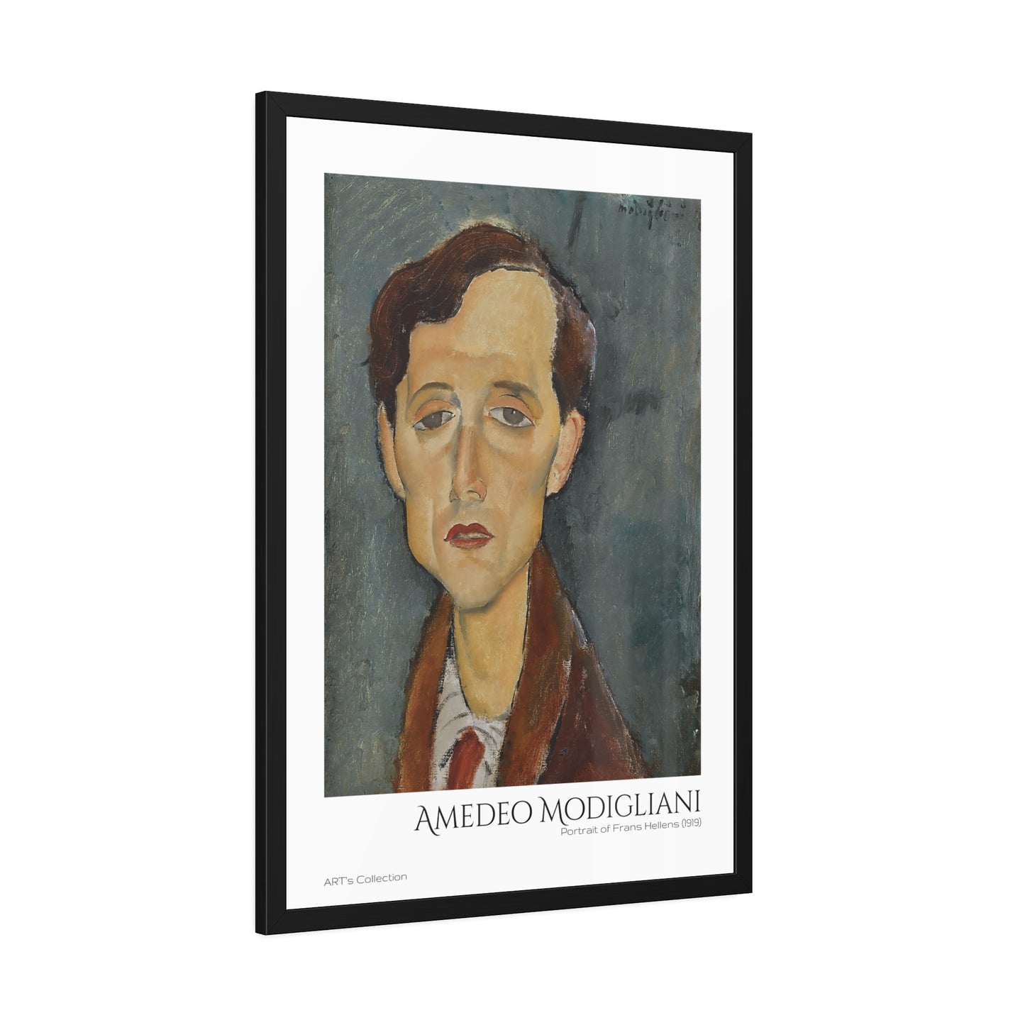 Portrait of Frans Hellens (1919) by Amedeo Modigliani  / Affiche Encadrée série ART's Collection