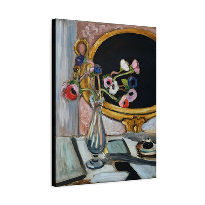 Anémones au miroir noir (1919) by Henri Matisse / Reproduction Fine Art sur Toile /  Epaisseur 3.2 cm - 1.25 inch