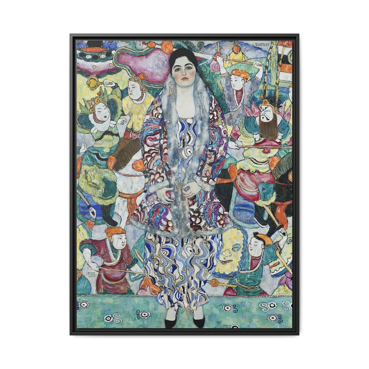 Portrait of Friederike Maria Beer (1916) by Gustav Klimt  / Toile encadrée sur caisse américaine