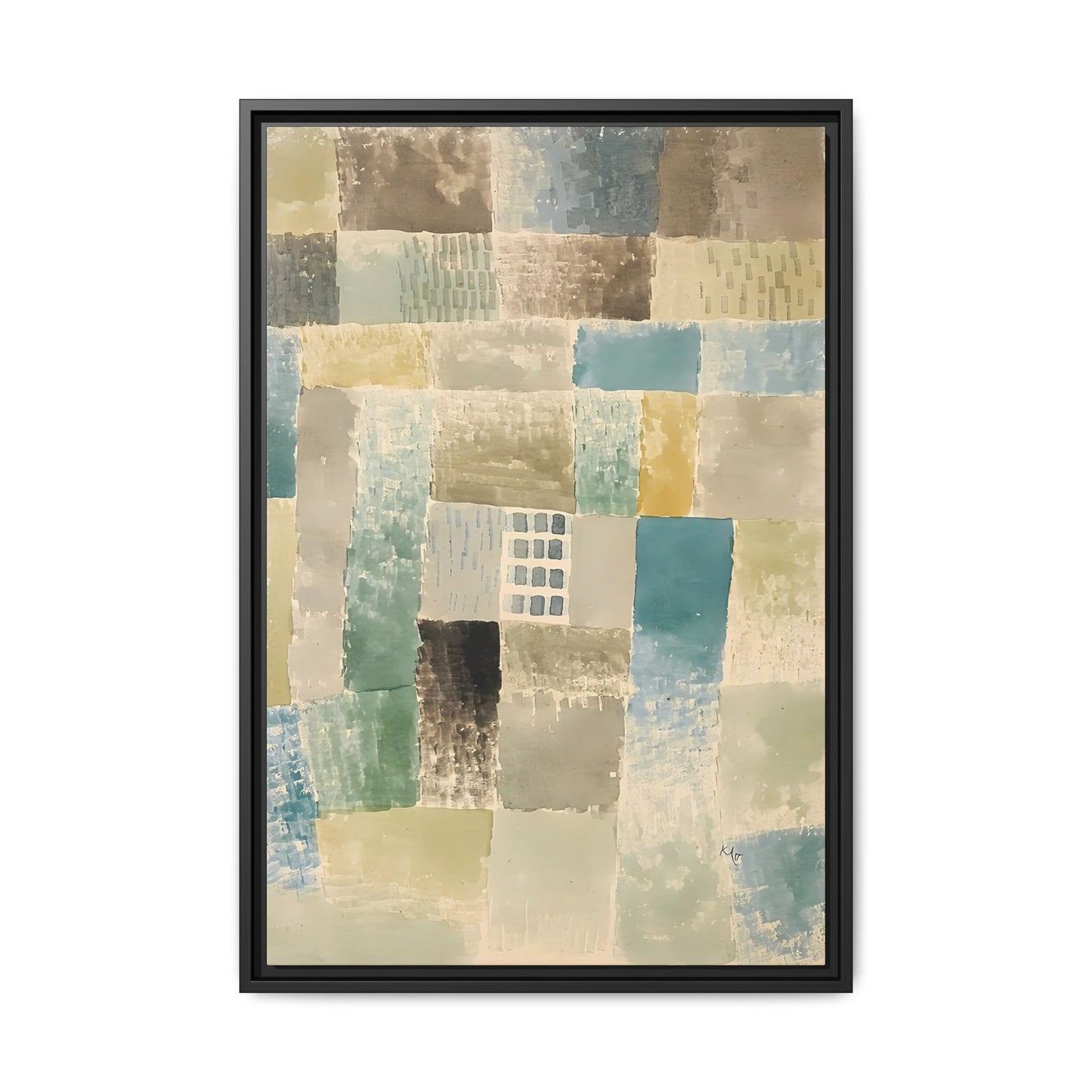 First house of a settlement (1926) by Paul Klee / Toile encadrée sur caisse américaine