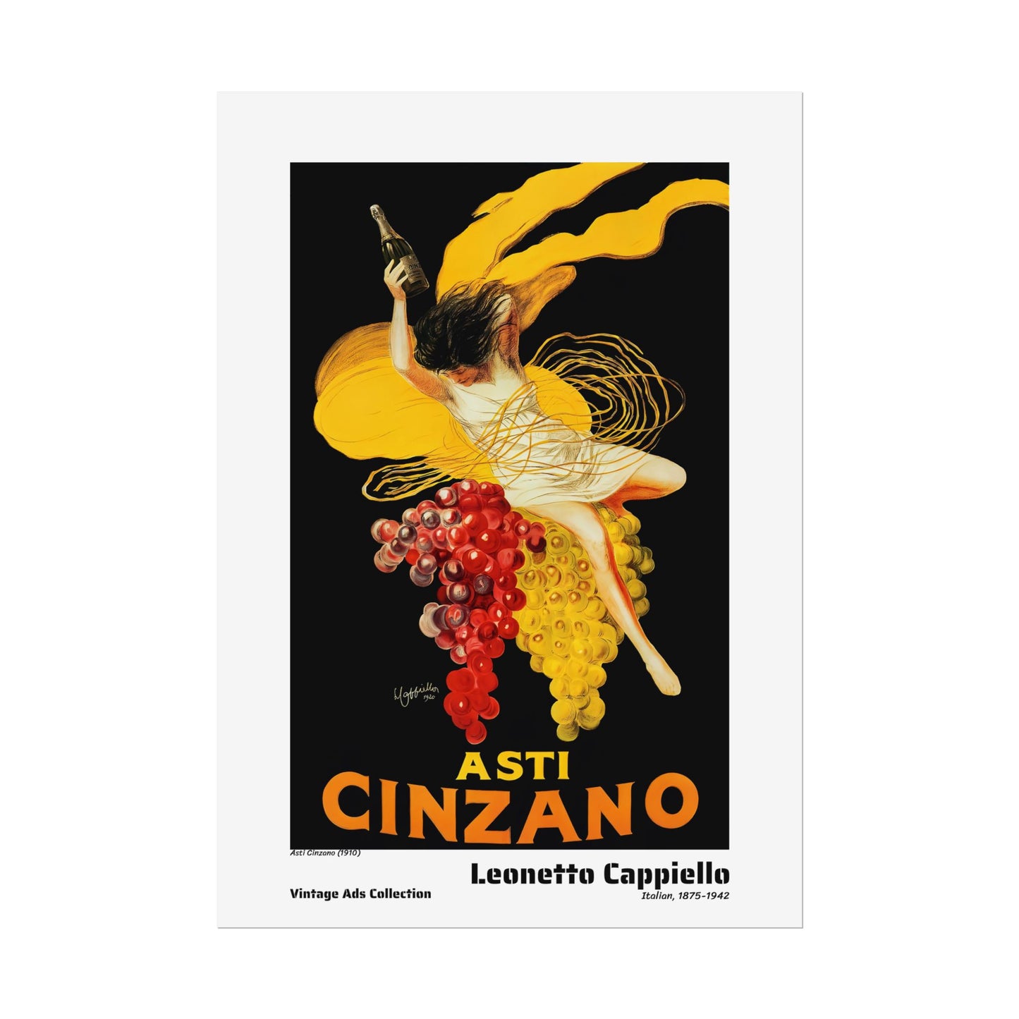 Asti Cinzano (1910) by Leonetto Cappiello / Affiche imprimée - Série Vintage Ads Collection