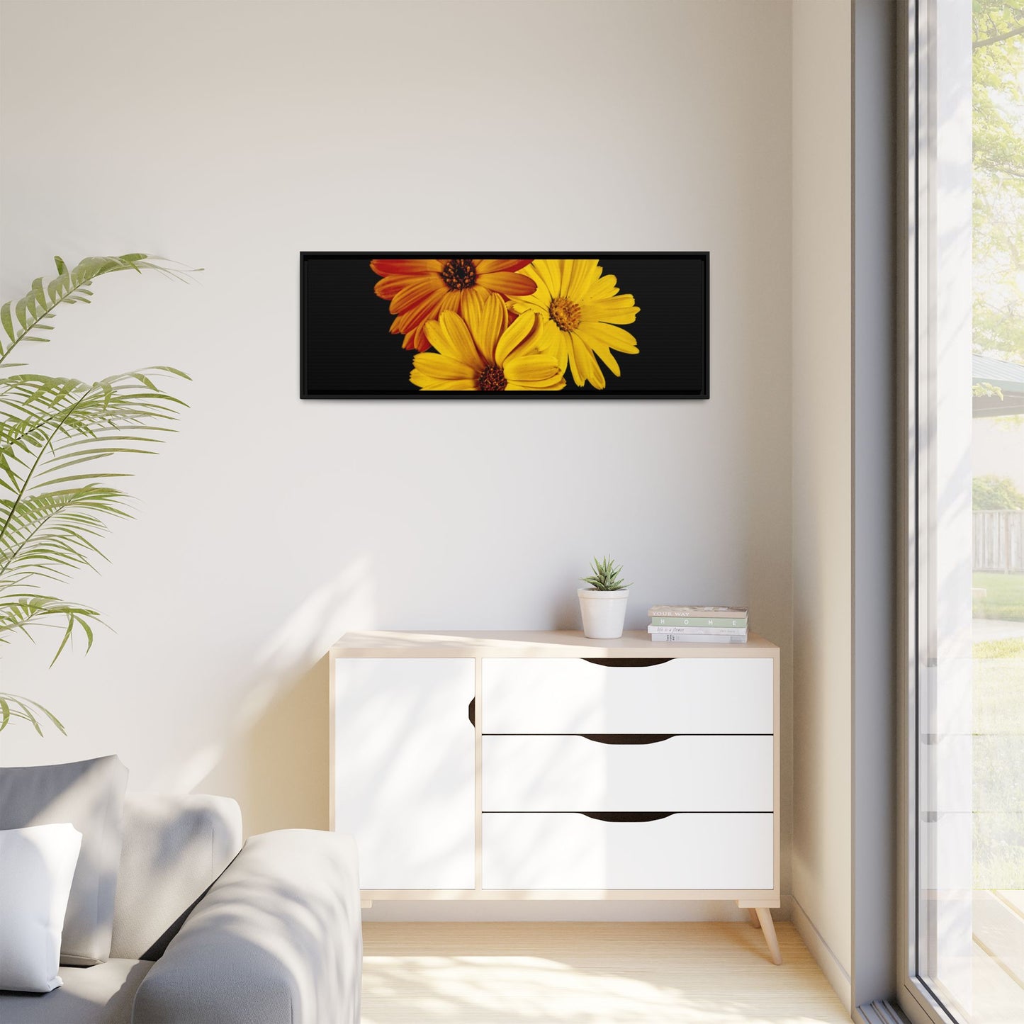 Collection Signature "FLORAL Numéro 4" sur Toile encadrée avec caisse américaine
