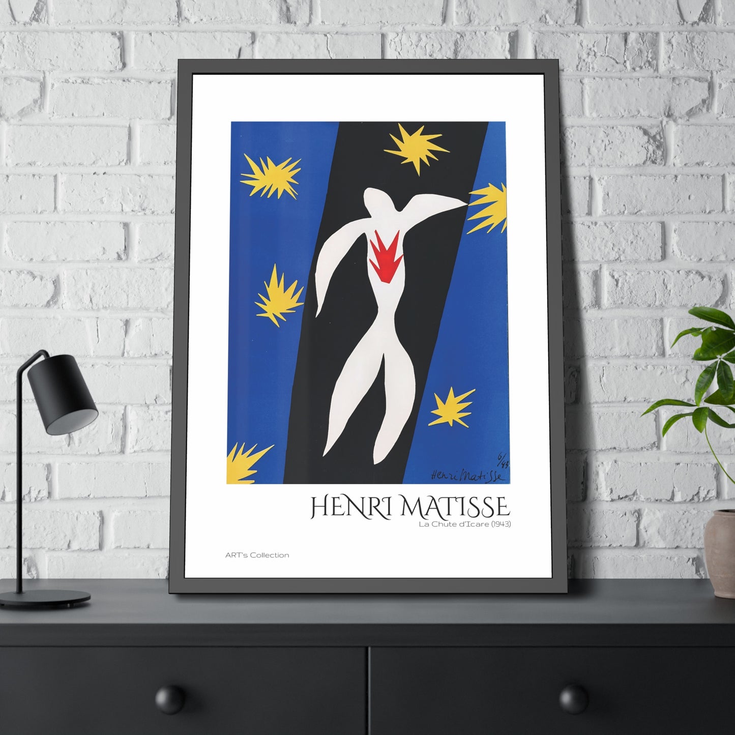 La Chute d'Icare (1943) by Henri Matisse / Affiche Encadrée série ART's Collection
