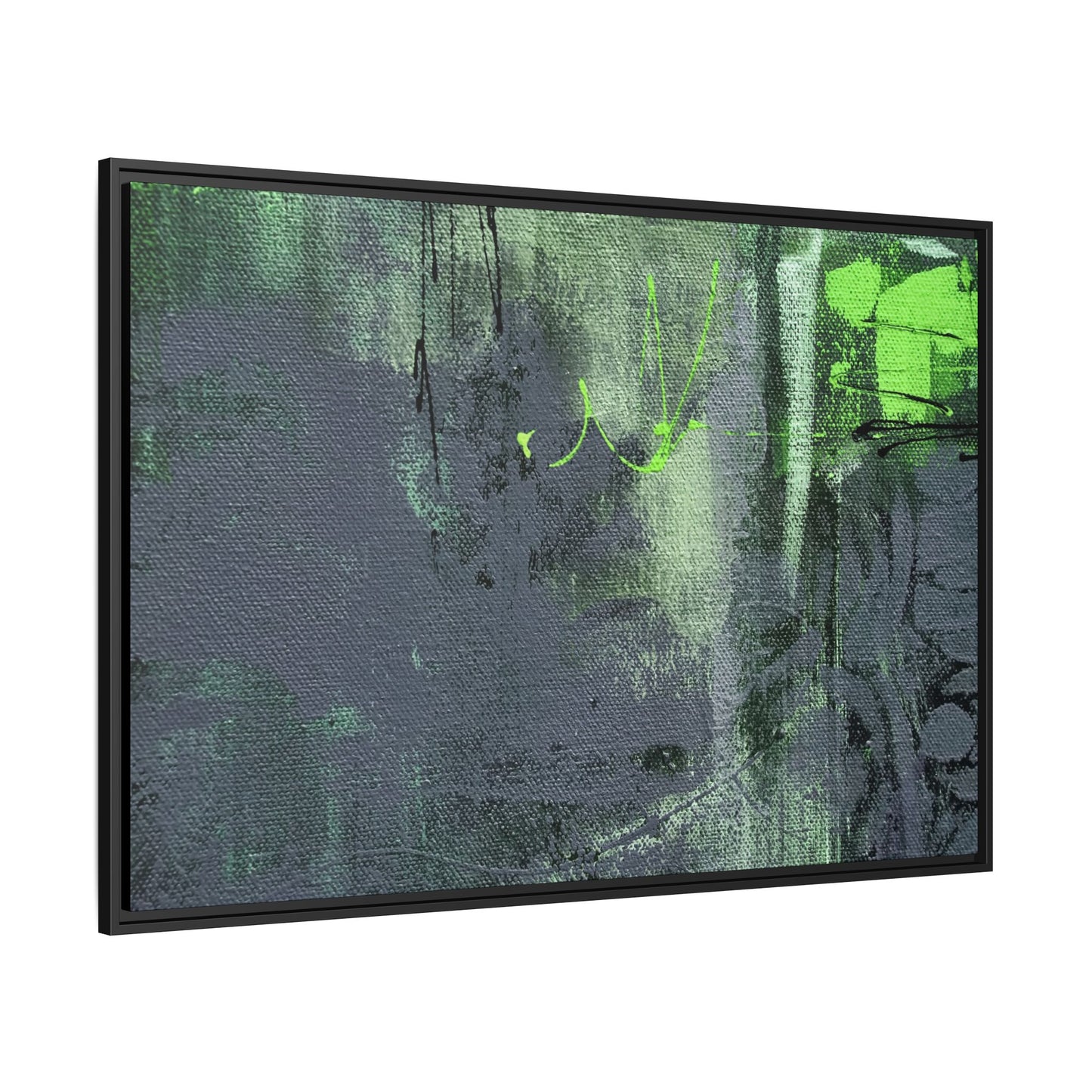 Tableau Beaux Arts Quartz & Emeraude "Série Sign Collections" / Toile encadrée sur caisse américaine