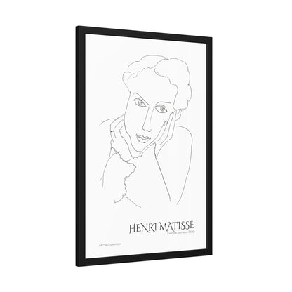 Femme pensive (1936) by Henri Matisse / Affiche Encadrée série ART's Collection