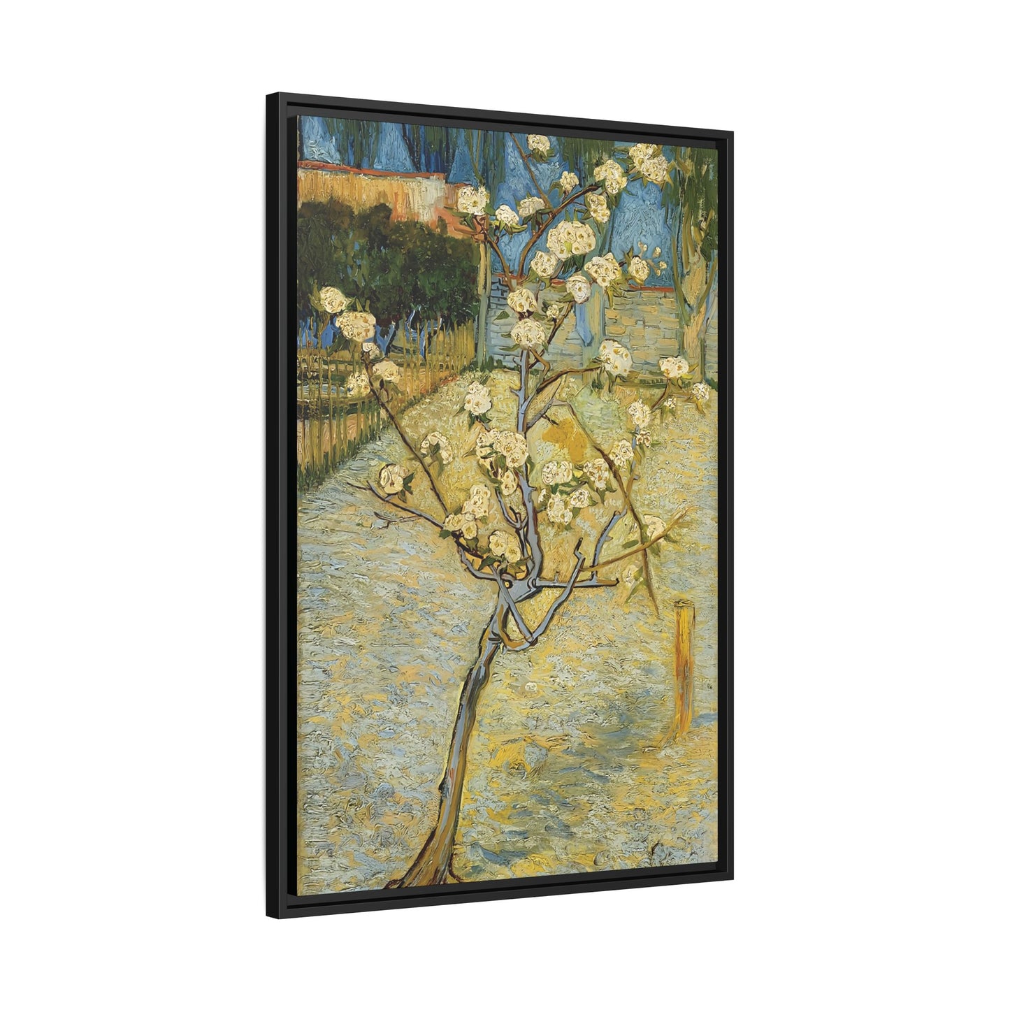 Small pear tree in blossom (1888) by Vincent van Gogh / Toile encadrée sur caisse américaine