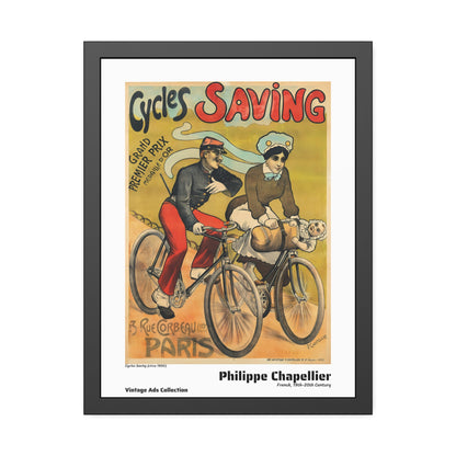 Cycles Saving (circa 1900) by Philippe Chapellier / Affiche Encadrée Série Vintage Ads Collection