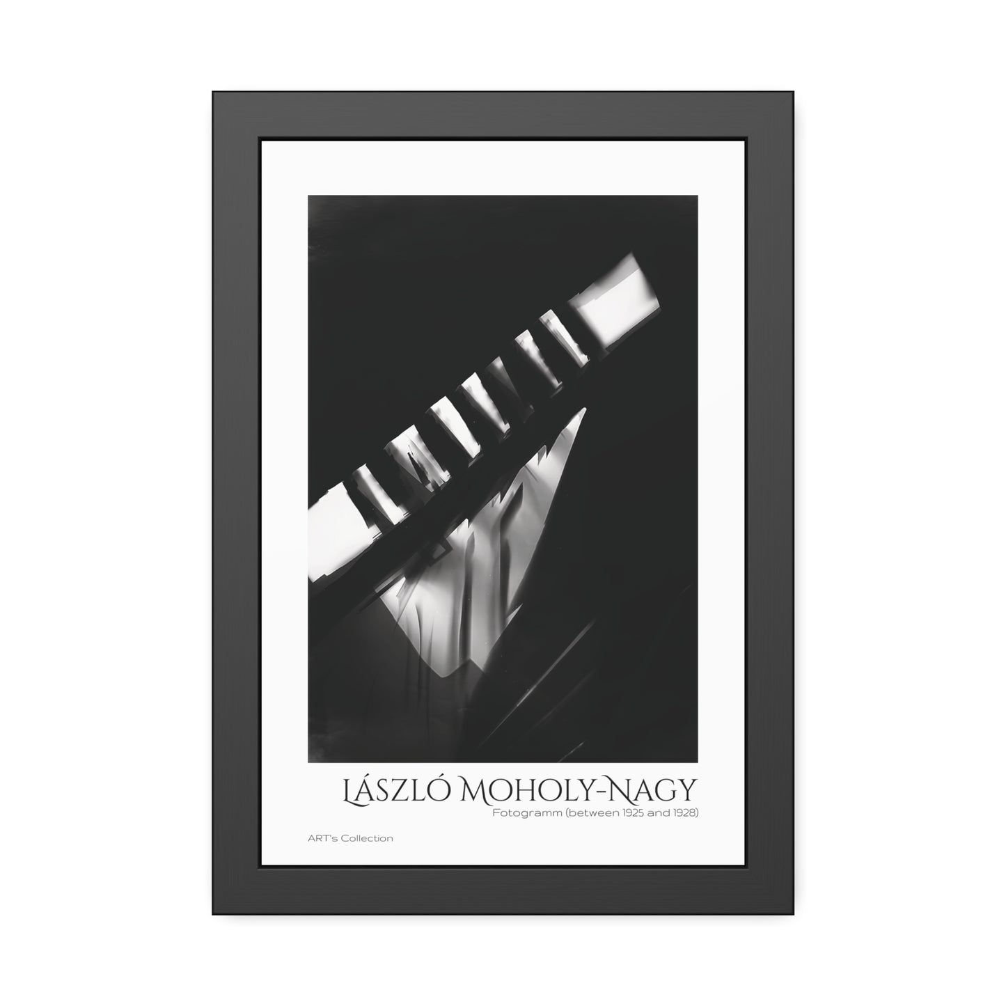 Fotogramm (between 1925 and 1928) by László Moholy-Nagy  / Affiche Encadrée série ART's Collection