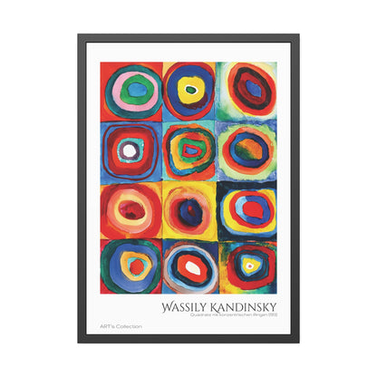 Quadrate mit konzentrischen Ringen (1913) by Wassily Kandinsky / Affiche Encadrée série ART's Collection