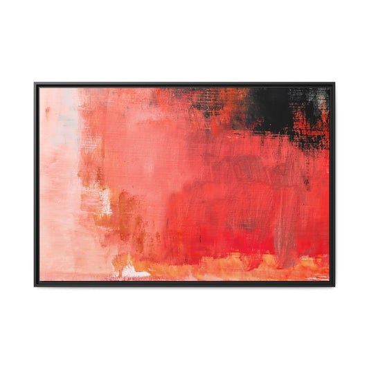 Tableau Contemporain Ecarlate "Série Sign Collections" / Toile encadrée sur caisse américaine