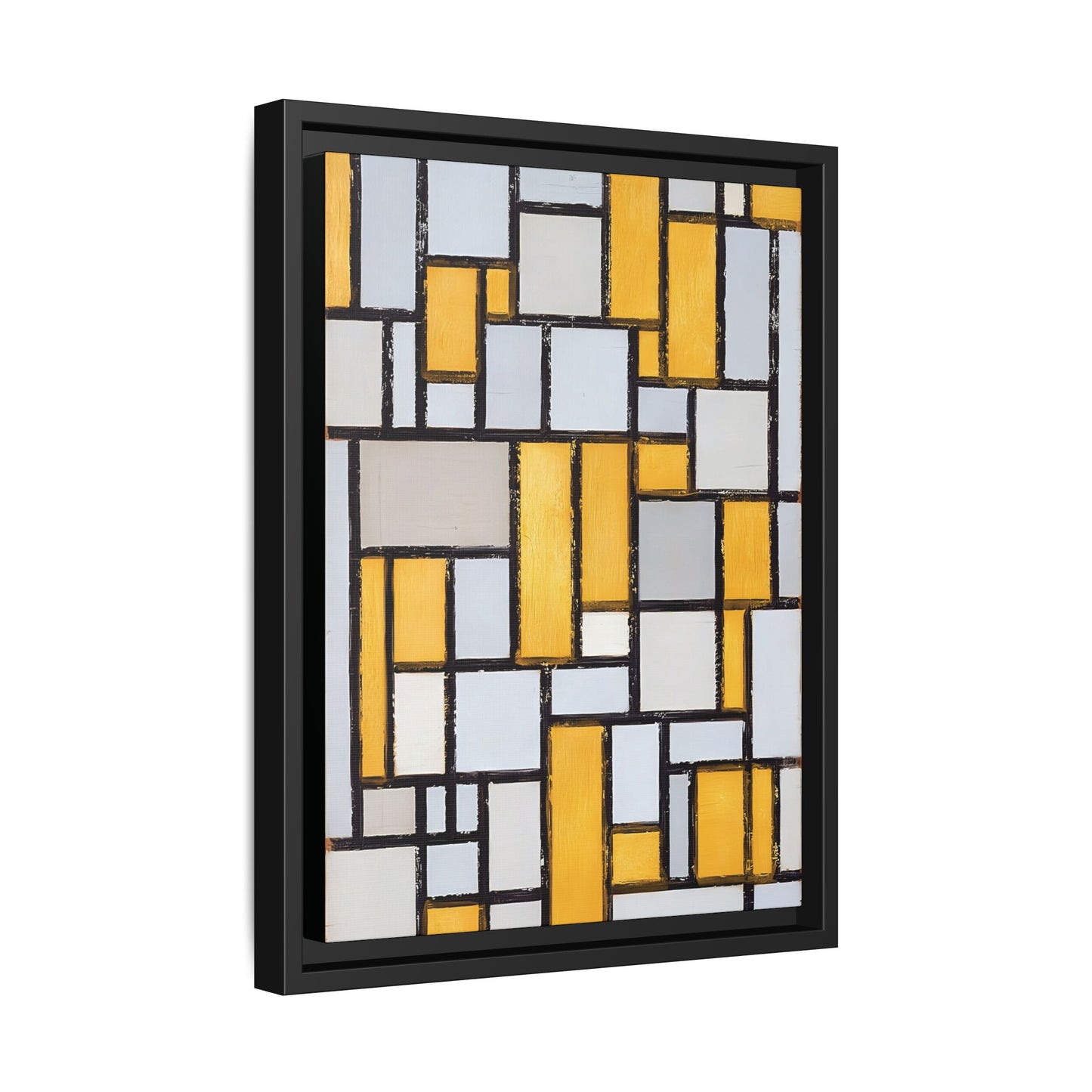 Composition with Grid 1 (1918) by Piet Mondrian  / Toile encadrée sur caisse américaine