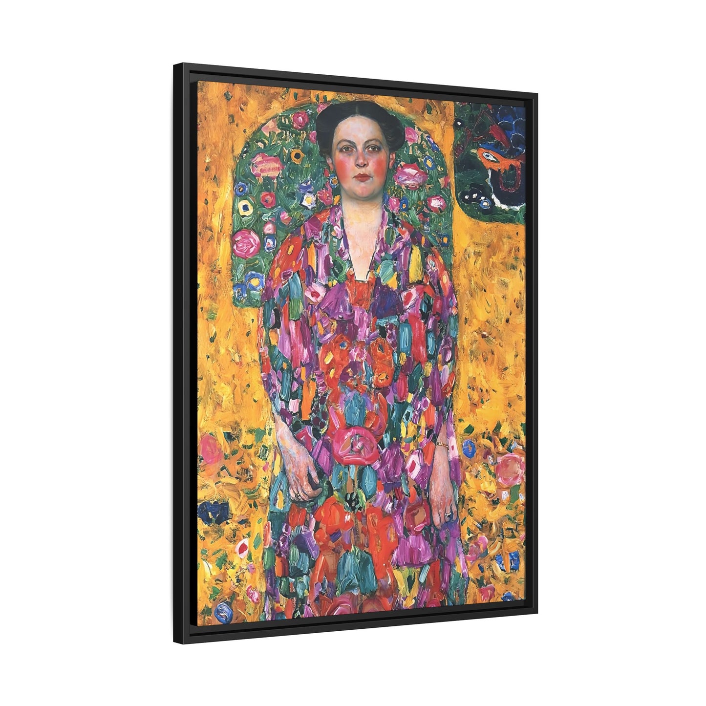 Portrait of Eugenia Primavesi (1913) by Gustav Klimt  / Toile encadrée sur caisse américaine