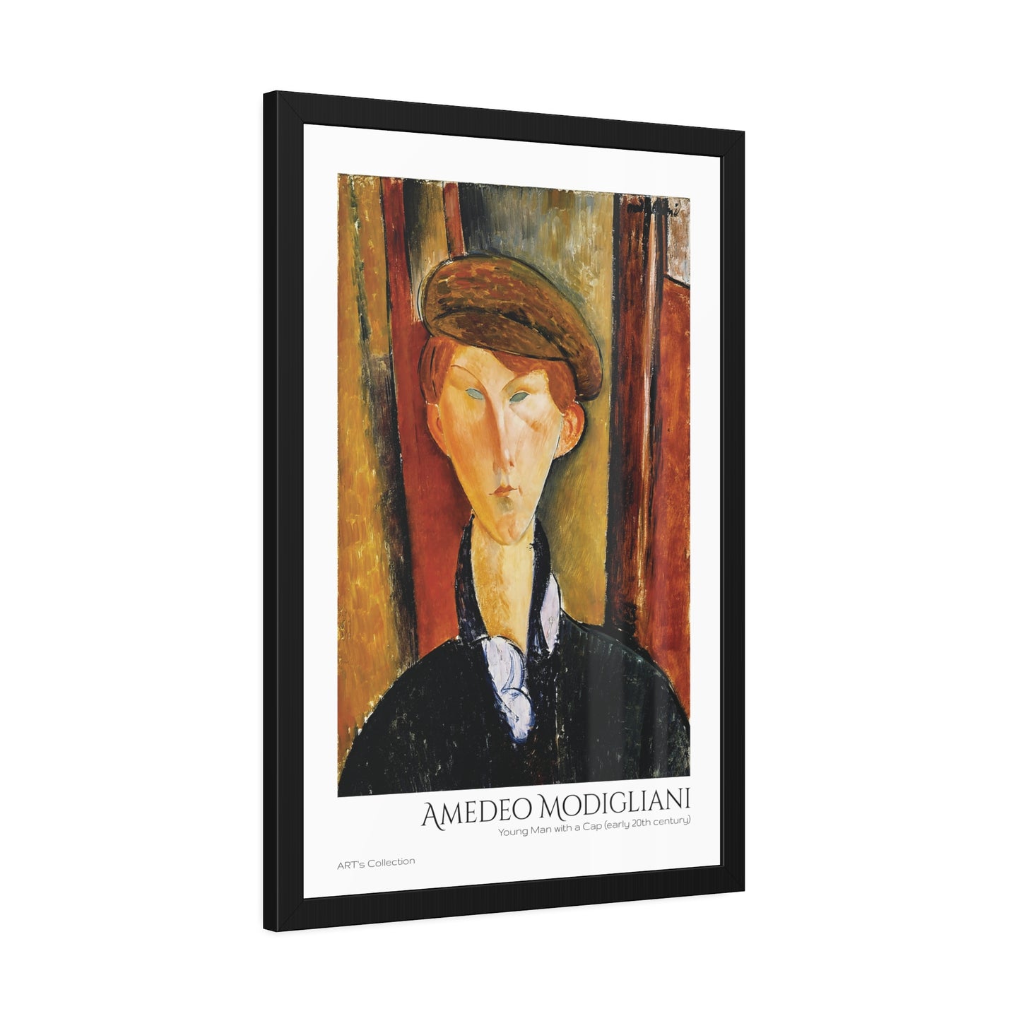 Young Man with a Cap (early 20th century) by Amedeo Modigliani  / Affiche Encadrée série ART's Collection