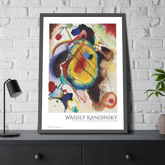 Entwurf zu einem Wandbild für Edwin R. Campbell (1914) by Wassily Kandinsky / Affiche Encadrée série ART's Collection