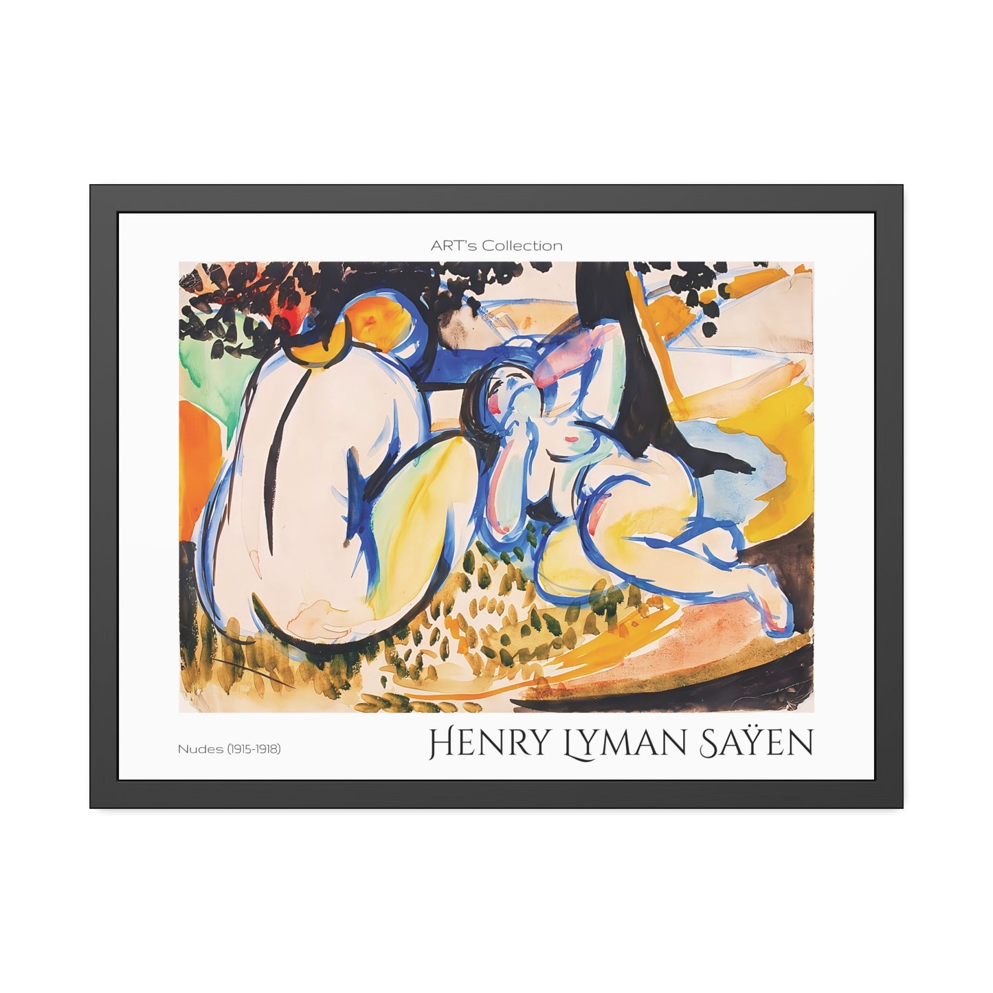 Nudes (1915-1918) by Henry Lyman Saÿen  / Affiche Encadrée série ART's Collection