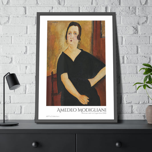 Woman with a Cigarette (1918) by Amedeo Modigliani  / Affiche Encadrée série ART's Collection