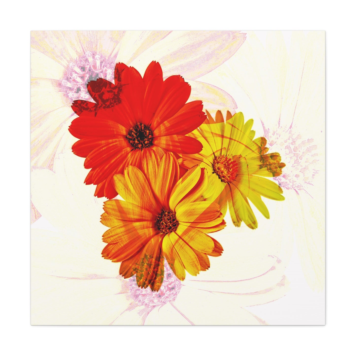 Collection Signature "FLORAL Numéro 19" sur Toile Fine Art sur Toile / Epaisseur 3,2cm - 1'25 po