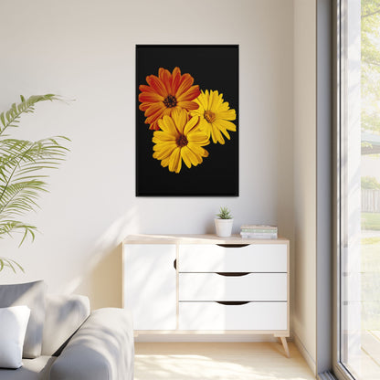 Collection Signature "FLORAL Numéro 4" sur Toile encadrée avec caisse américaine