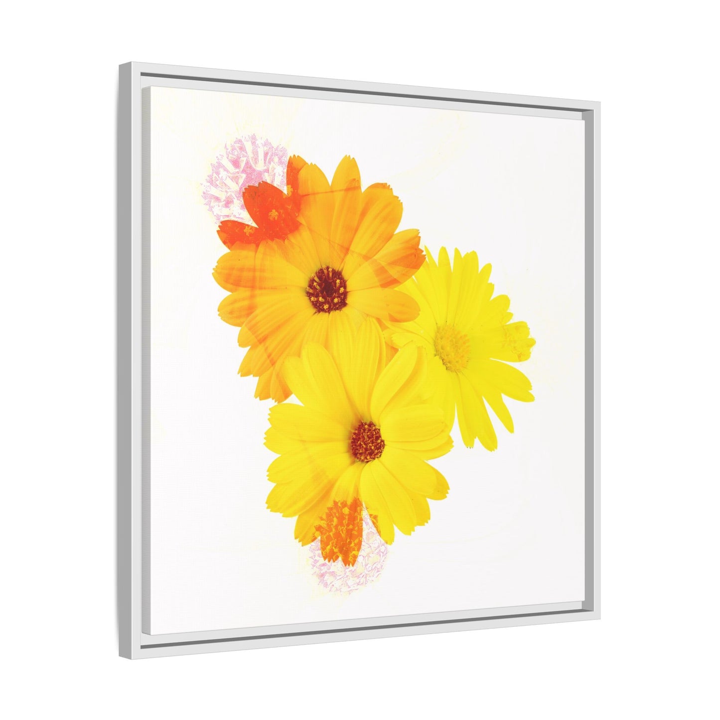 Collection Signature "FLORAL Numéro 16" sur Toile encadrée avec caisse américaine