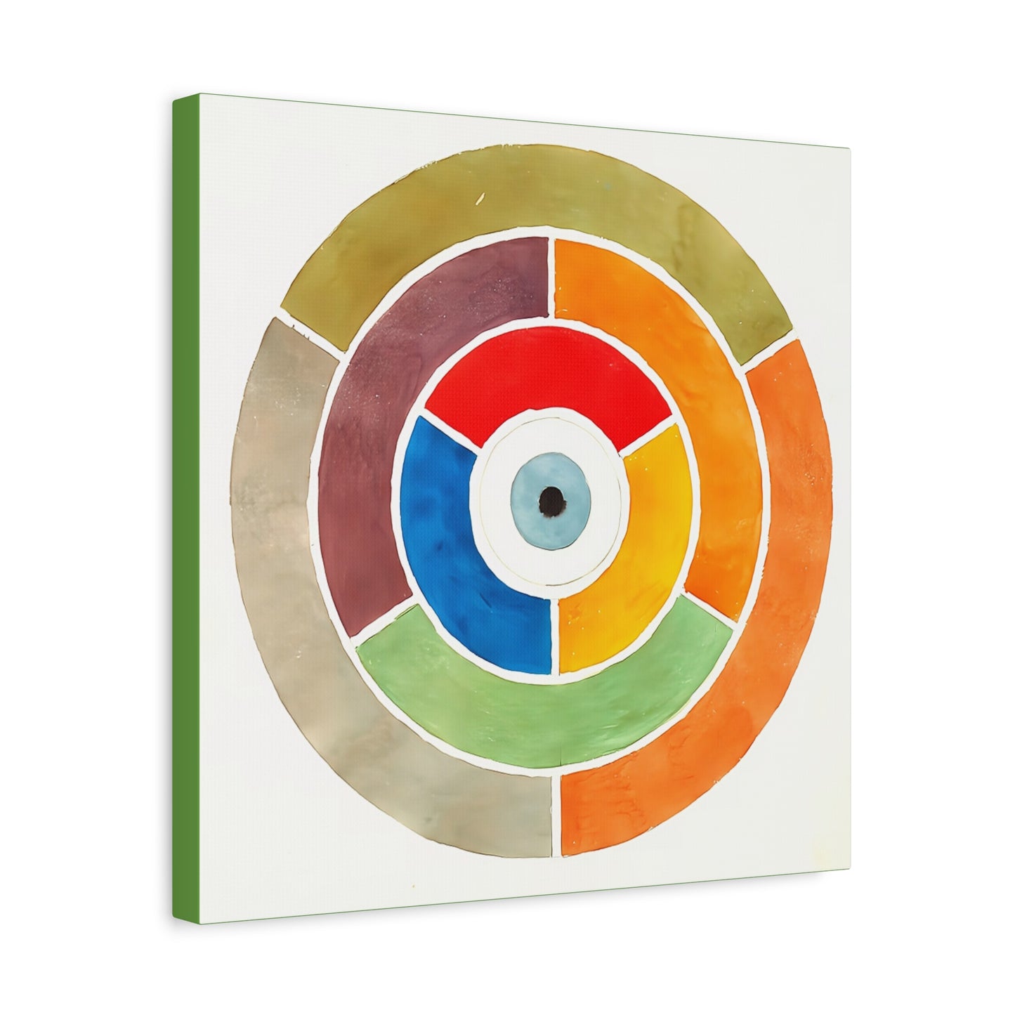 Disc Showing Primary Secondary and Tertiary Colors (ca 1900) by Elizabeth A. Nedwill / Reproduction Fine Art sur Toile /   3.2 cm-1.25 inch
