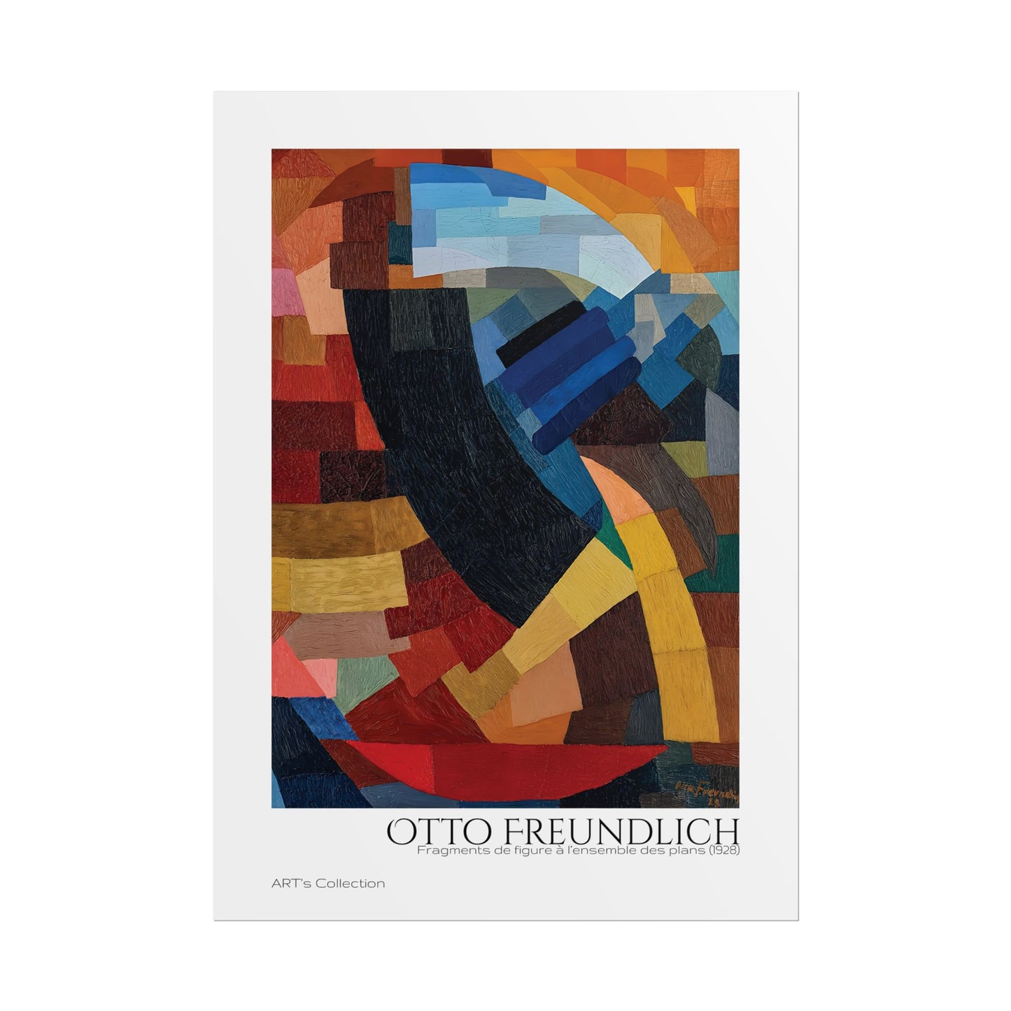 Fragments de figure à l'ensemble des plans (1928) by Otto Freundlich / Affiche imprimée - Série ART's Collection
