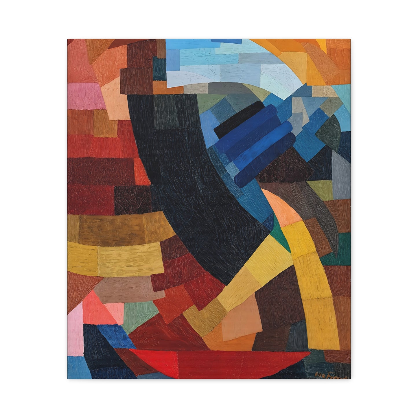 Fragments de figure à l'ensemble des plans (1928) by Otto Freundlich  / Reproduction Fine Art sur Toile / Epaisseur 3,2cm - 1'25 po