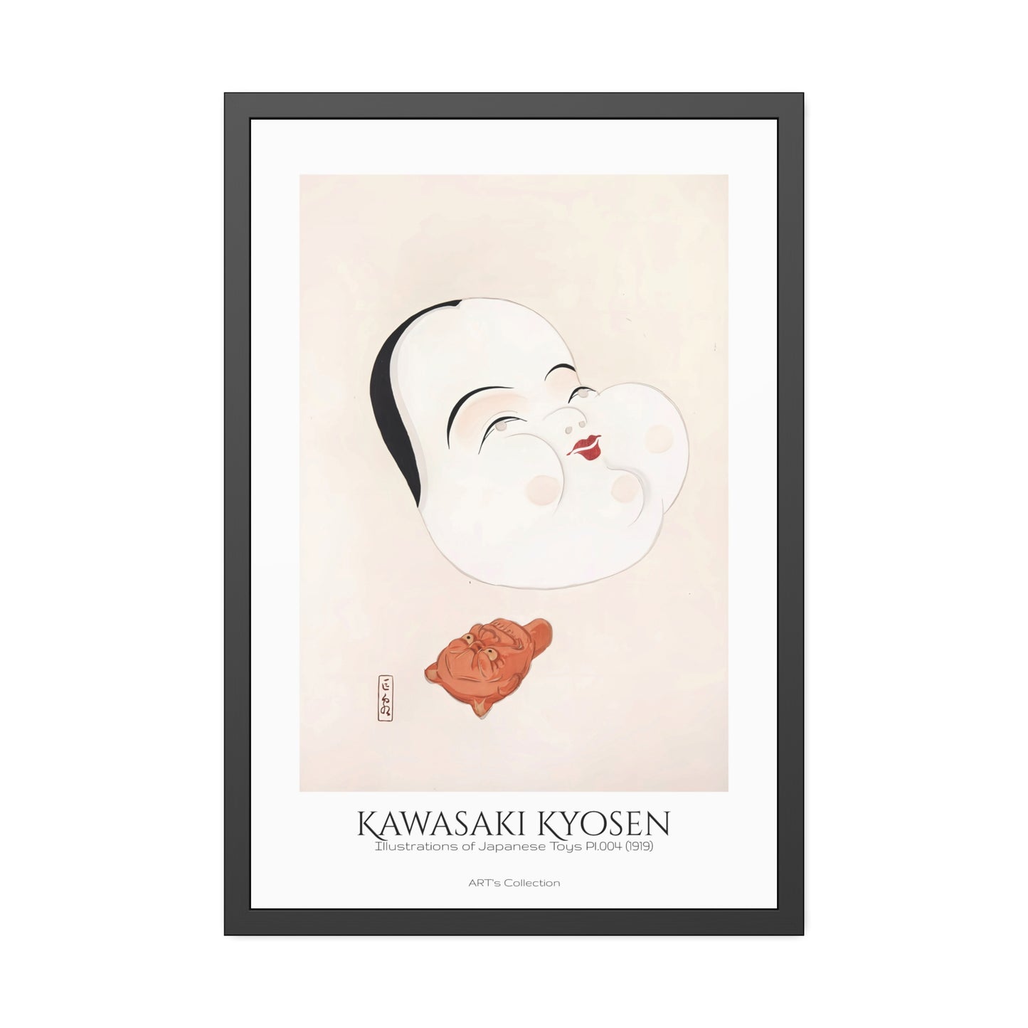 Illustrations of Japanese Toys Pl.004 (1919) by Kawasaki Kyosen / Affiche Encadrée série ART's Collection