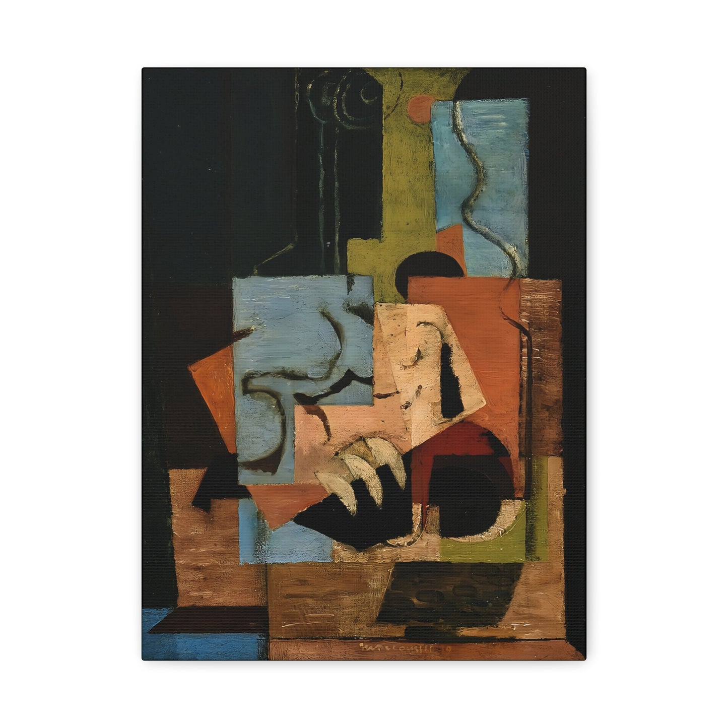 Composition (1919) by Louis Marcoussis  / Reproduction Fine Art sur Toile /  Epaisseur 3.2 cm - 1.25 inch