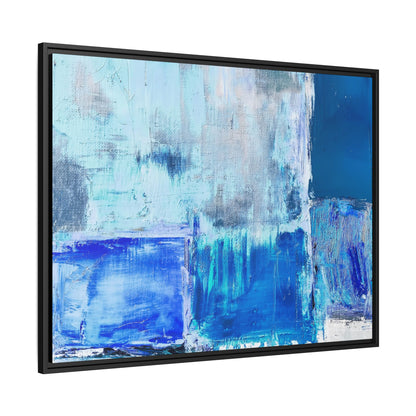 Tableau Beaux Arts Bleu Azur "Série Sign Collections" / Toile encadrée sur caisse américaine