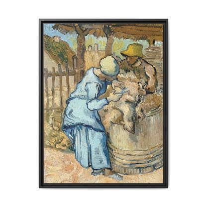 The Sheep-Shearer (After Millet) by Vincent van Gogh / Toile encadrée sur caisse américaine