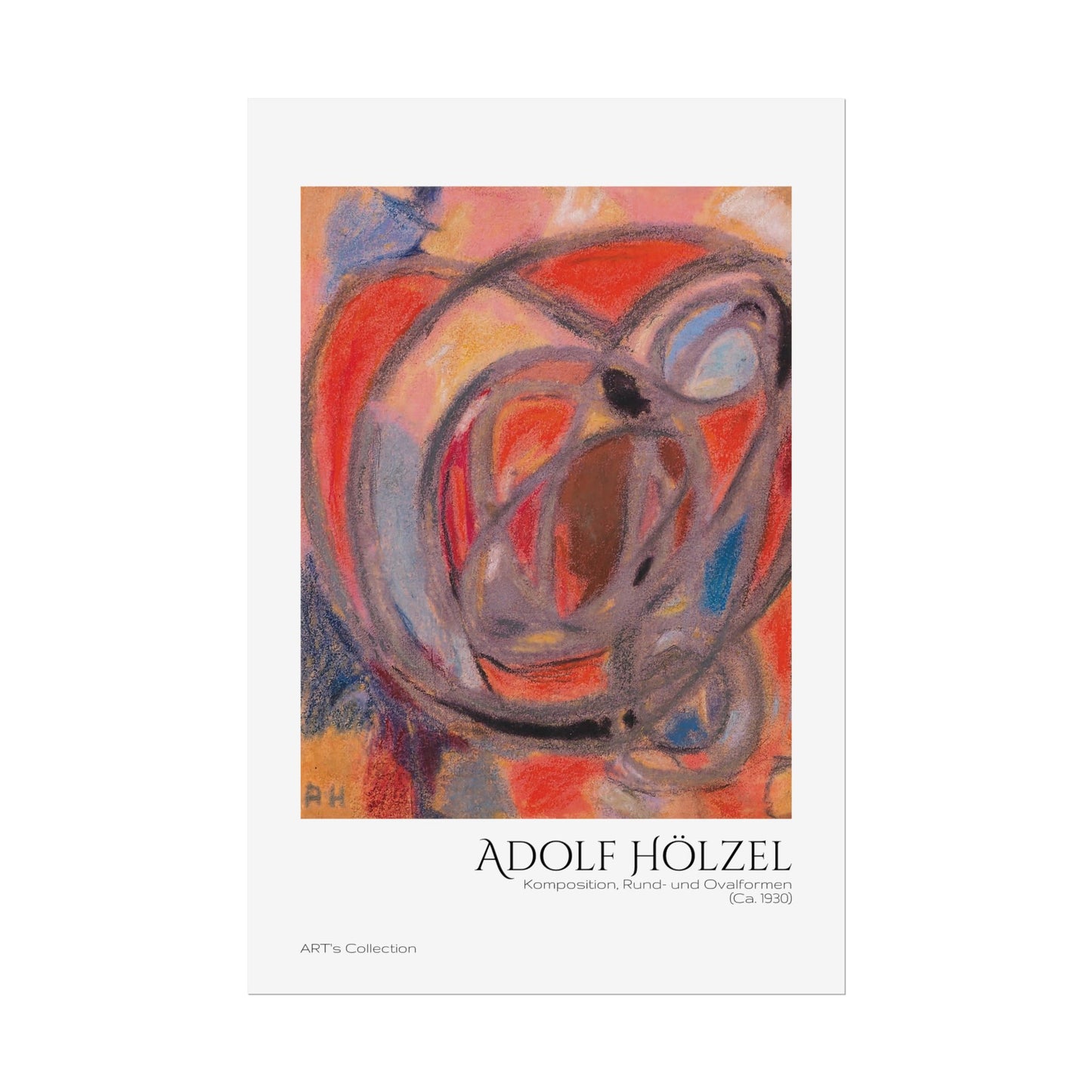 Komposition, Rund- und Ovalformen (Ca. 1930) by Adolf Hölzel / Affiche imprimée - Série ART's Collection