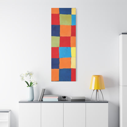 Color chart Qu 1 (1930) by Paul Klee / Reproduction Fine Art sur Toile / Large Epaisseur 3.2 cm - 1.25 inch