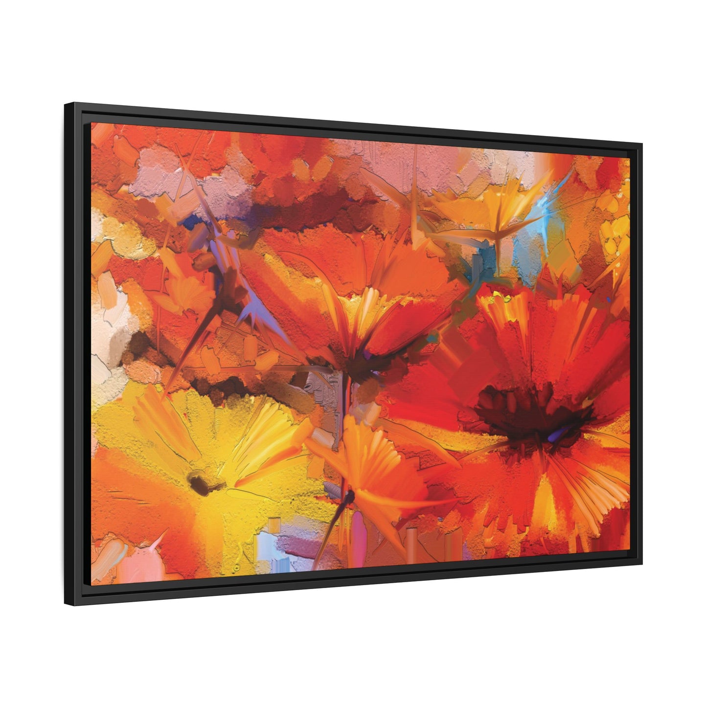 Tableau Floral Coquelicot "Série Sign Collections" / Toile encadrée sur caisse américaine