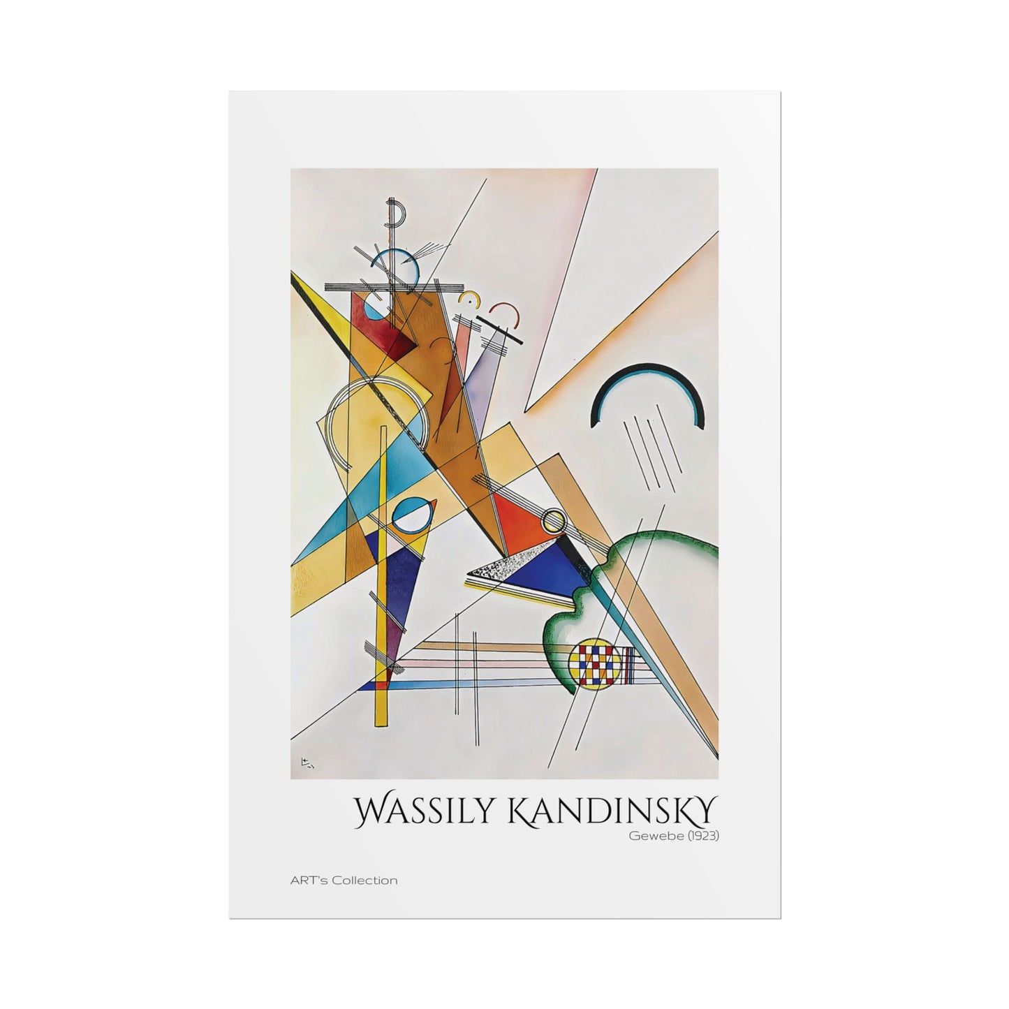 Gewebe (1923) by Wassily Kandinsky / Affiche imprimée - Série ART's Collection