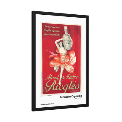 Alcool De Menthe Ricqlès (1924) by Leonetto Cappiello / Affiche Encadrée Série Vintage Ads Collection