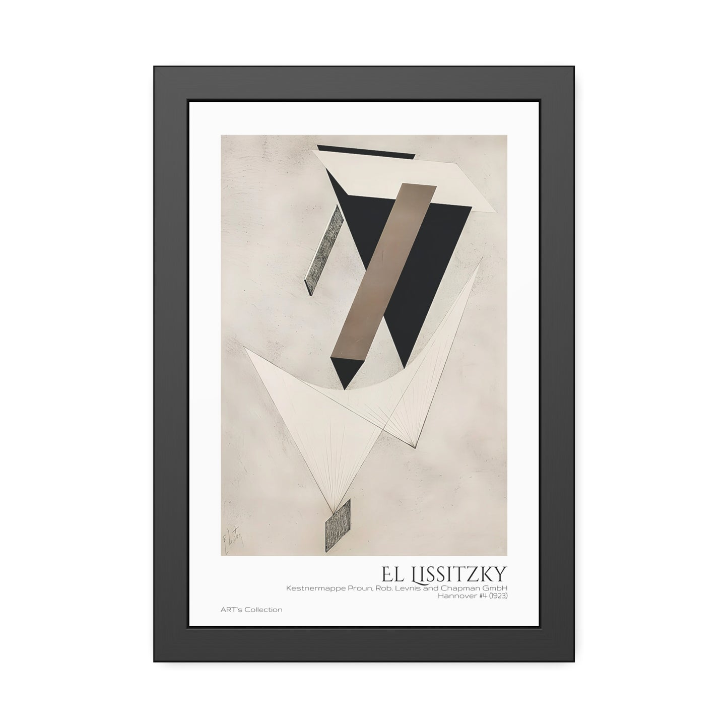 Kestnermappe Proun, Rob. Levnis and Chapman GmbH Hannover #4 (1923) by El Lissitzky / Affiche Encadrée série ART's Collection