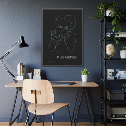 Femme pensive (1936) black édition by Henri Matisse / Affiche Encadrée série ART's Collection