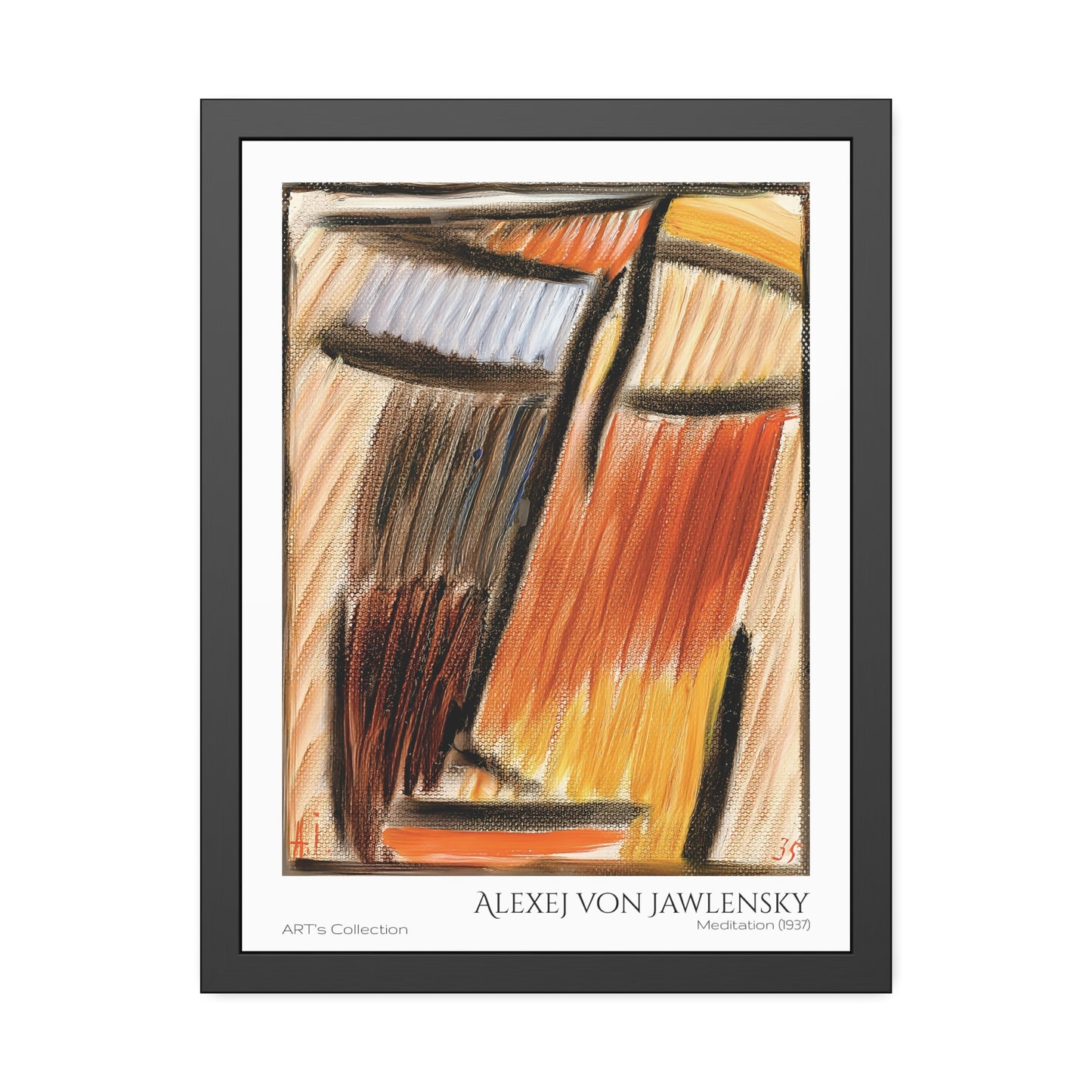 Meditation (1937) by Alexej von Jawlensky  / Affiche Encadrée série ART's Collection