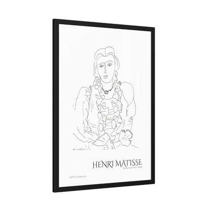 Sitzende Frau (1936) by Henri Matisse  / Affiche Encadrée série ART's Collection