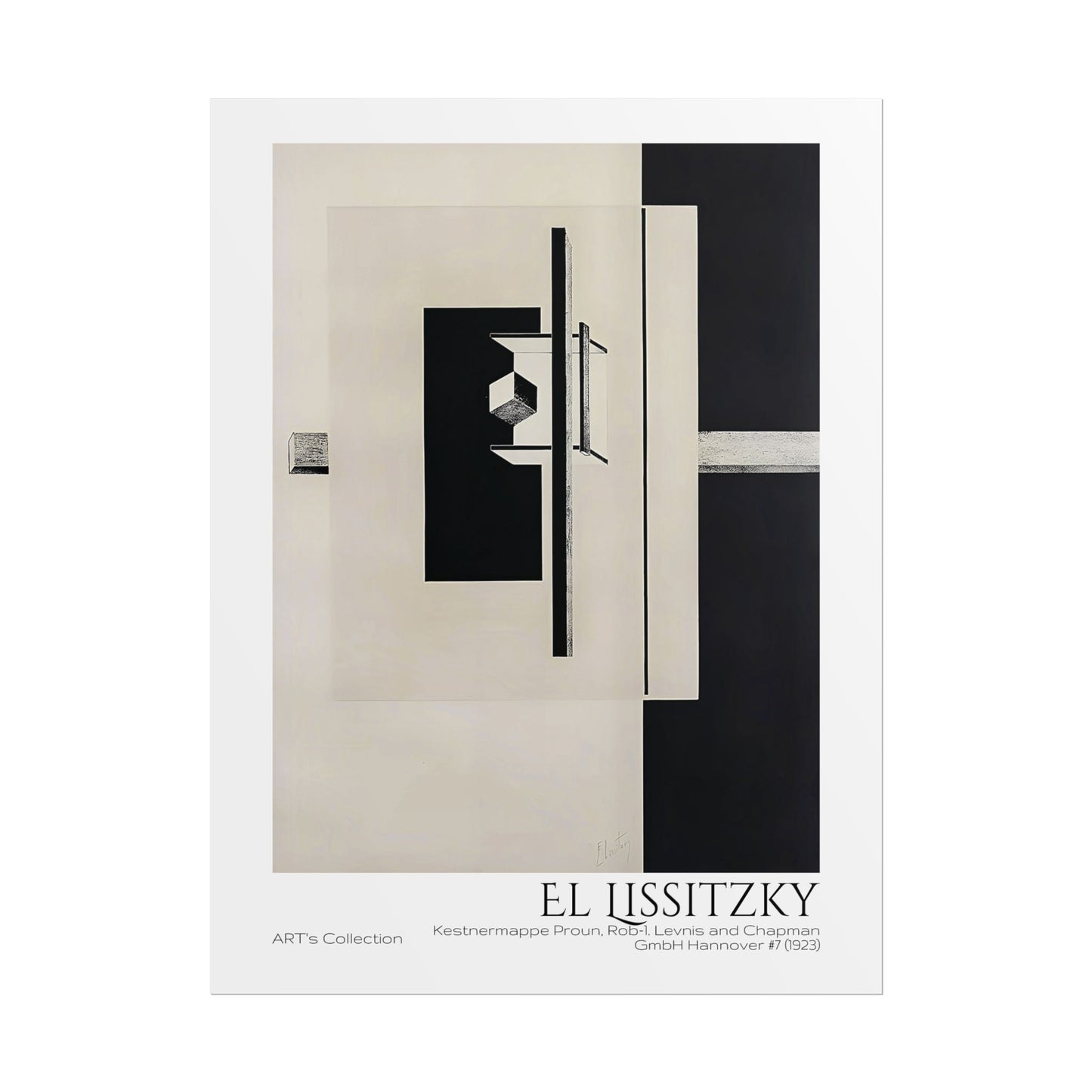 Kestnermappe Proun, Rob-1. Levnis and Chapman GmbH Hannover #7 (1923) by El Lissitzky / Affiche imprimée - Série ART's Collection