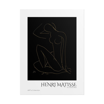Nu assis (1952) version imposition by Henri Matisse / Affiche imprimée - Série ART's Collection