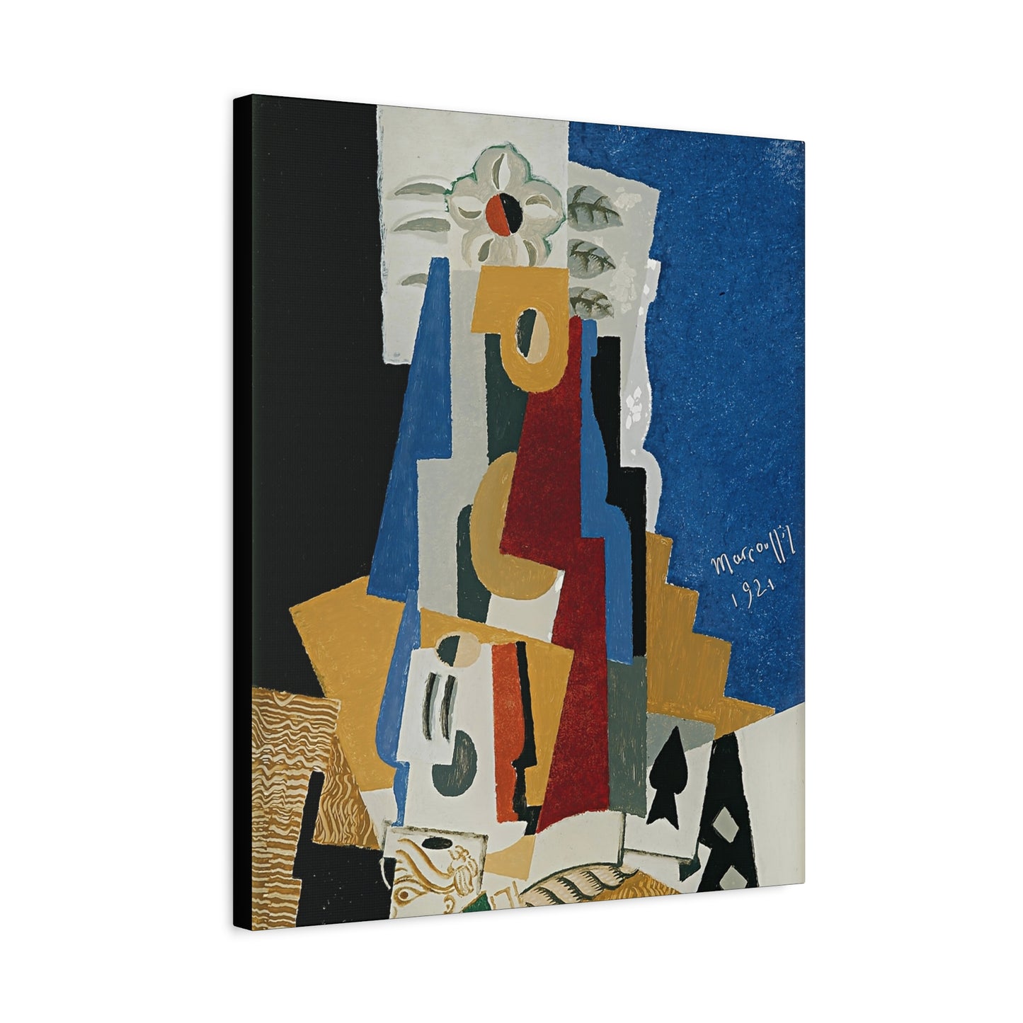 Nature Morte à L'as De Pique by Louis Marcoussis  / Reproduction Fine Art sur Toile /  Epaisseur 3.2 cm - 1.25 inch