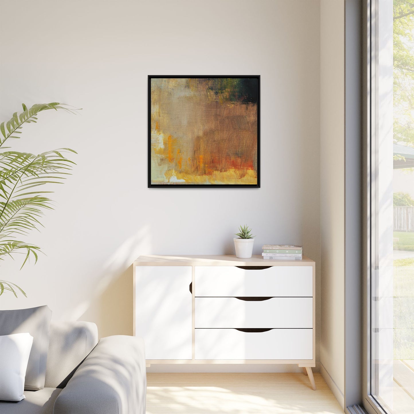 Tableau Contemporain Alezan "Série Sign Collections" / Toile encadrée sur caisse américaine