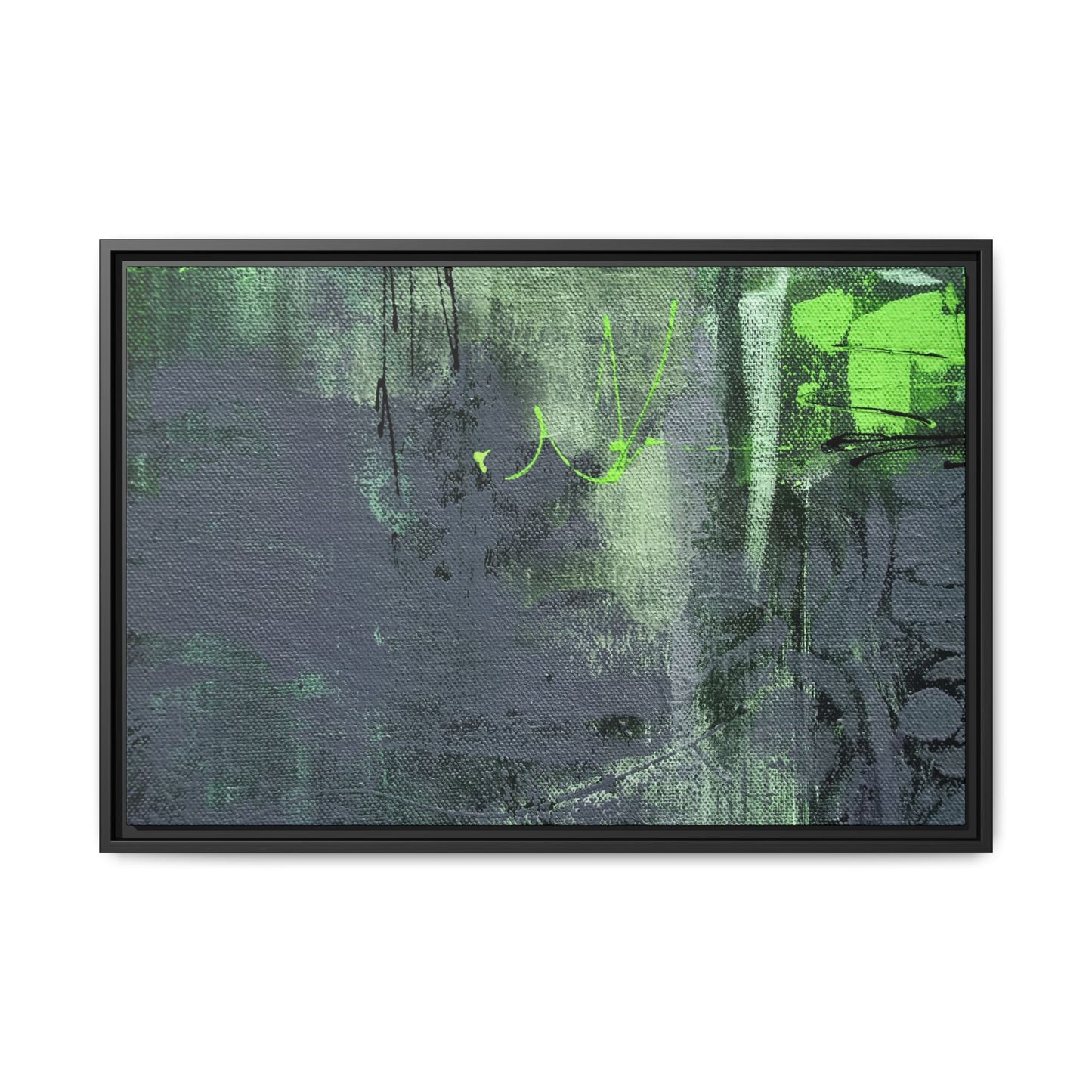 Tableau Beaux Arts Quartz & Emeraude "Série Sign Collections" / Toile encadrée sur caisse américaine